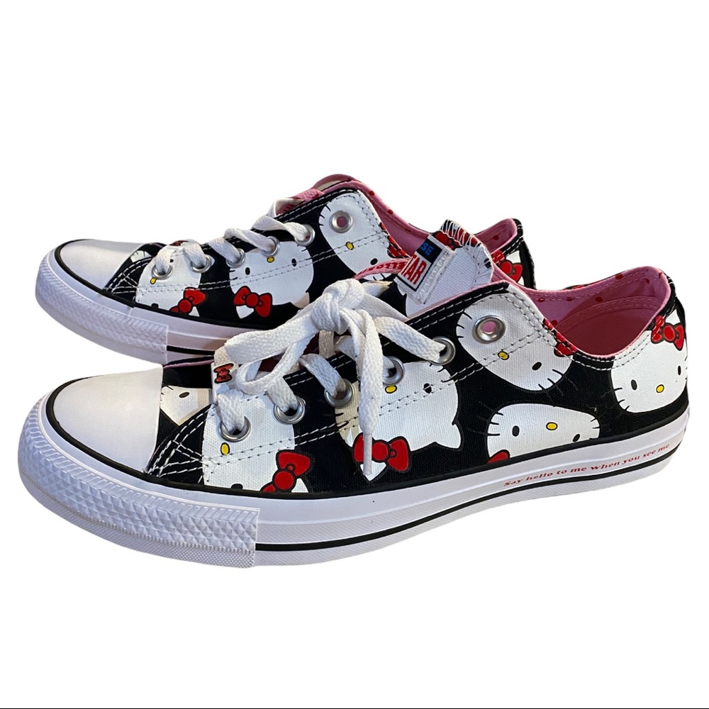 Converse Hello Kitty Black Low Tops Chuck Taylor 162947c NWOT